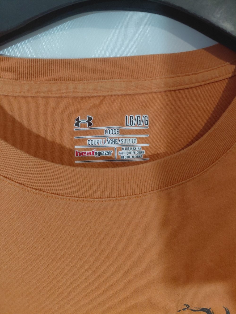 Under Armour Orange Long-Sleeve Tee with Dark Gray Tree Logo - Picture 6 of 9